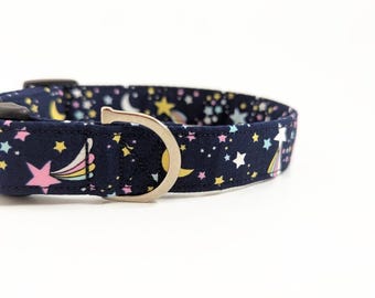 Luna Stars & Moon Dog Collar, Dog Lead