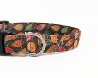 Falling Leaves Dog Collar | Autumn Dog Collar | Maple Leaf Dog Collar | Pet Accessories | Fall Leaves Dog Collar | Wolfheart Dog Collar