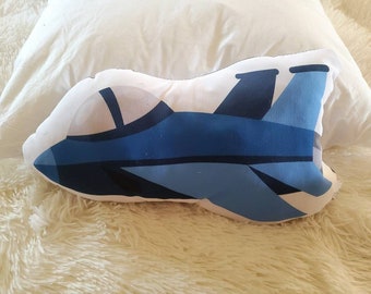 Coussin décoratif en forme d'avion, décoration de chambre de garçon en forme d'avion,