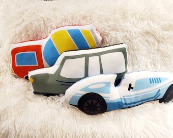 Almohada de peluche de coche personalizada, decoración infantil personalizada
