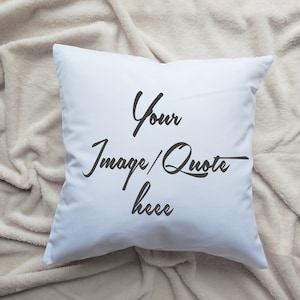 Pillow Mockup White Square  Cushion Mock-up 18x18