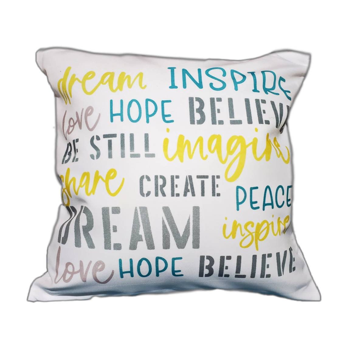 Dream Inspire Believe Hope Inspirational Motivational Pillow - Etsy Canada