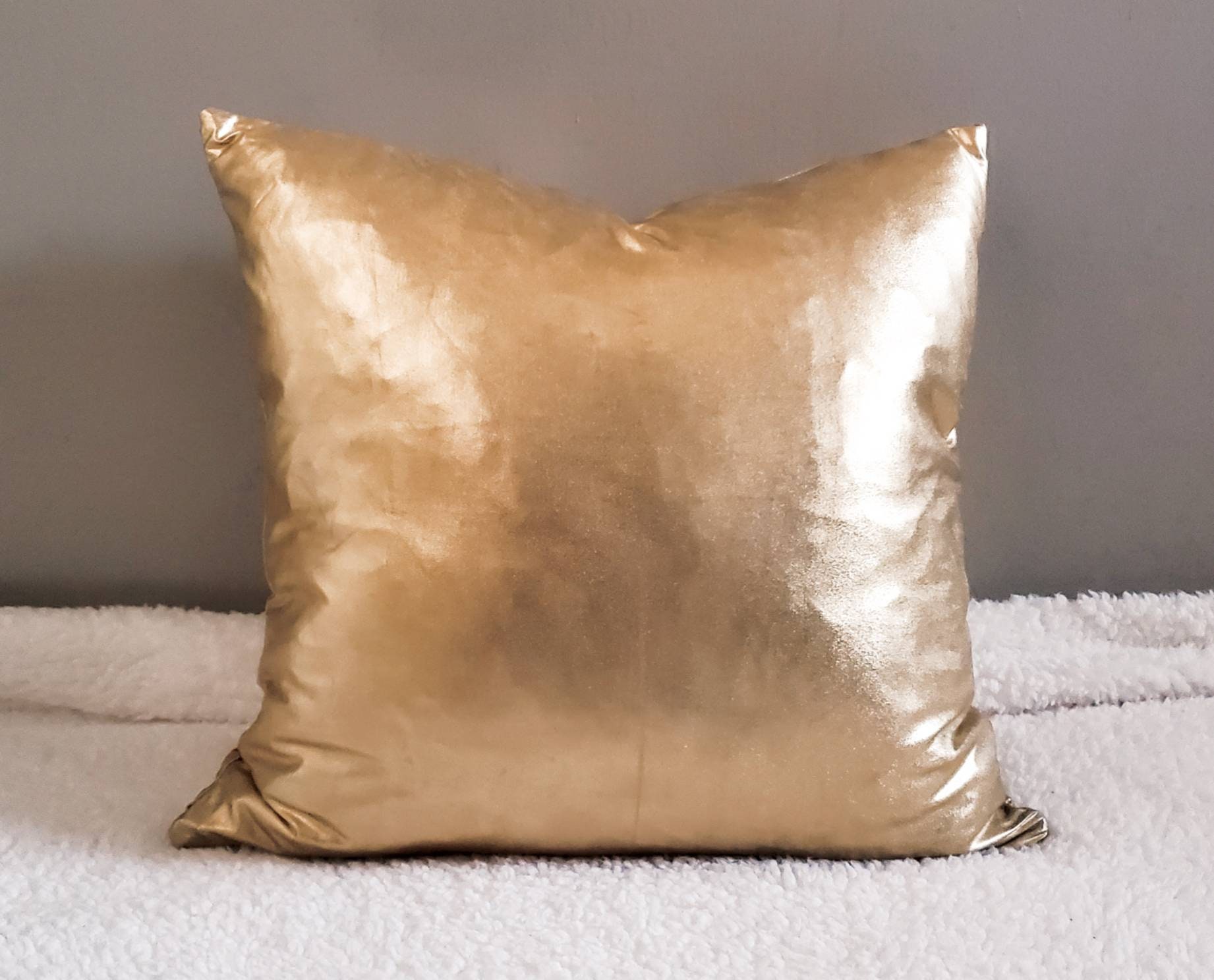 Gold Throw Pillow Decorative Pillow Covers Accent Cushion Sham Etsy