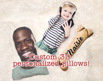 PICK-UP IN Brampton*** Custom 3D Human Photo Pillow, 3D Face Cushion, Personalized Cushion