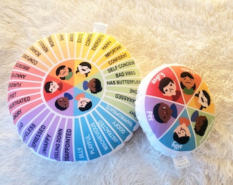 Kids Feelings Wheel Pillow, Feelings When For Kids, Wheel of Emotions for Children, Therapist Decor, Therapist Tool, Therapist Gift