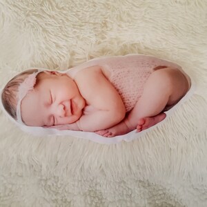 Custom 3D Baby Photo Pillow, 3D Newborn Pillow, New Mom Gift, Grandparents Baby Gift, image 7
