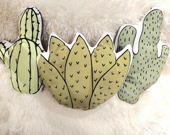 Nursery Cactus Pillow, Kids Cactus Decor, Succulent Pillow, Cactus Pillow