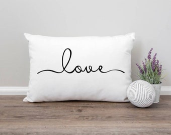 Love Inspirational Motivational Pillow Mot Citation Coussin 12x 18