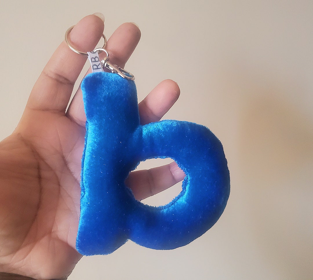 Monogram Keychain, Plush Letter Bag Charm, Initial Key Chain, Bag Charm