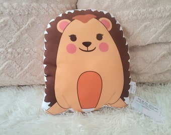 Hedgehog Pillow, Woodland Nursery Decor, Kids Room Plush Toy
