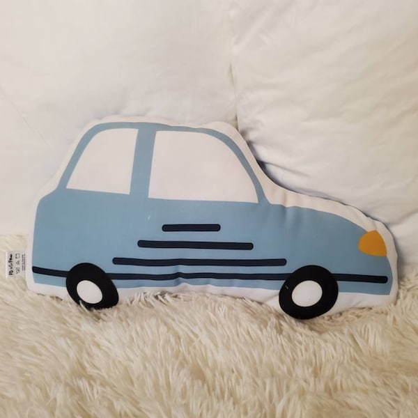 Vintage Car Throw Pillow, Car Cushion, Car Nursery Decor, Kids Car Plush Toy, Car Room Decor