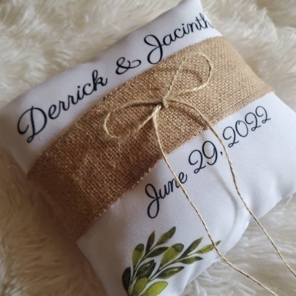 Custom Ring Pillow Etsy