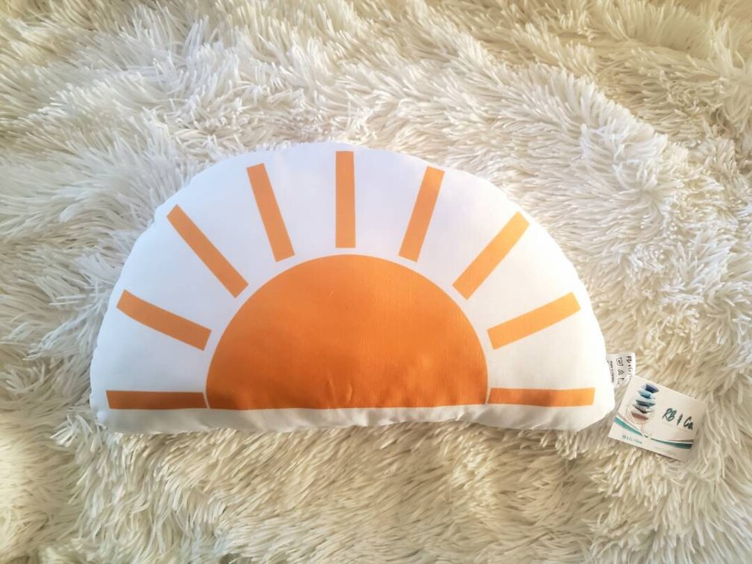 Half Sun Shaped Pillow, Minimalist Decor, Half Sun Throw Cushion Etsy