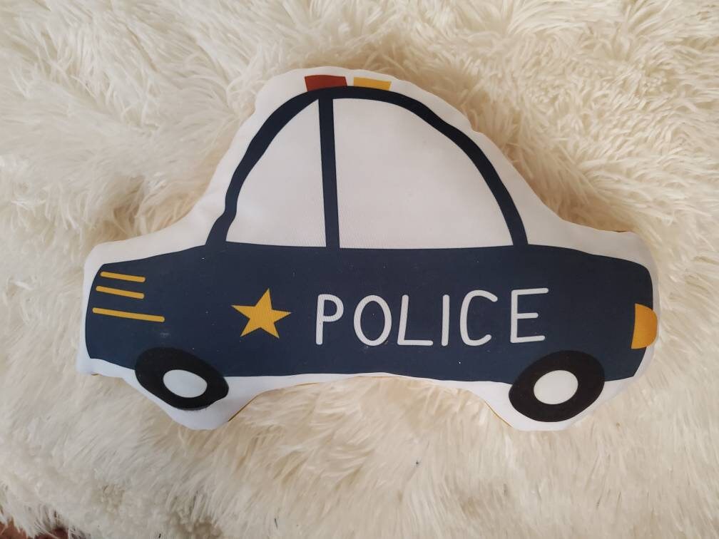 Vintage Police Car Throw Pillow Police Car Nursery Decor Etsy