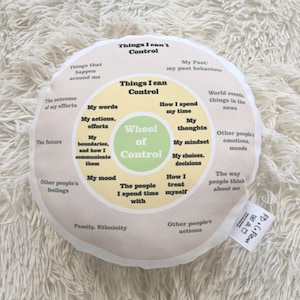 Circle of Control Pillow, Therapy Counseling Tool, Therapist Gift
