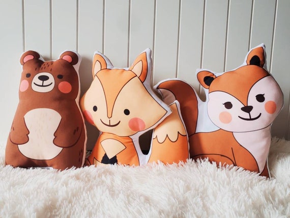 Soft Woodland Animal Toy, Animal Nursery Decor, Woodland Animal