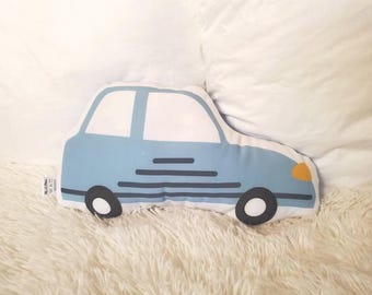 Vintage Car Throw Pillow, Vehicle Shaped Cushion for Kids Room