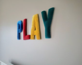 Fabric Wall Letters, Nursery Letter Wall Decor, Velvet Letter For Nursery Decor, All Colors Available