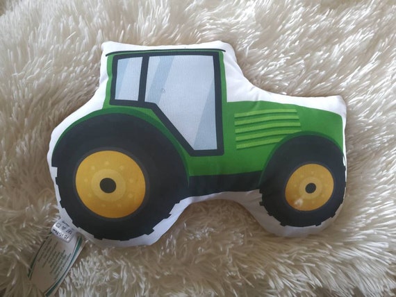 Green Tractor Pillow, Farm Nursery Decor