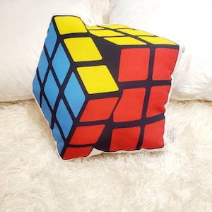 Rubix Cube Pillow, Rubiks Cube Lover, Rubix Decor gift