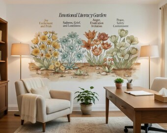 Emotional Literacy Garden — Feelings Wall Decal & Mural
