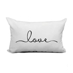 Love Inspirational Motivational Pillow Word Quote Throw Cushion 12x 18 image 2