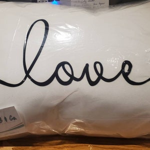 Love Inspirational Motivational Pillow Word Quote Throw Cushion 12x 18 imagem 4