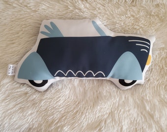 Vintage Car Throw Pillow, Soft Plush Vehicle Nursery Decor