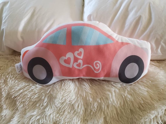 Kids Car Throw Pillow, Car Plush Toy, Car Room Decor 