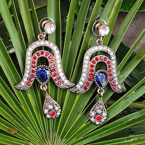 Hurrem Sultan Ottoman Tulip Authentic Turkish Style Jewelry Gift Earrings Vintage Ottoman Style Magnificent Century Christmas Gift For Her