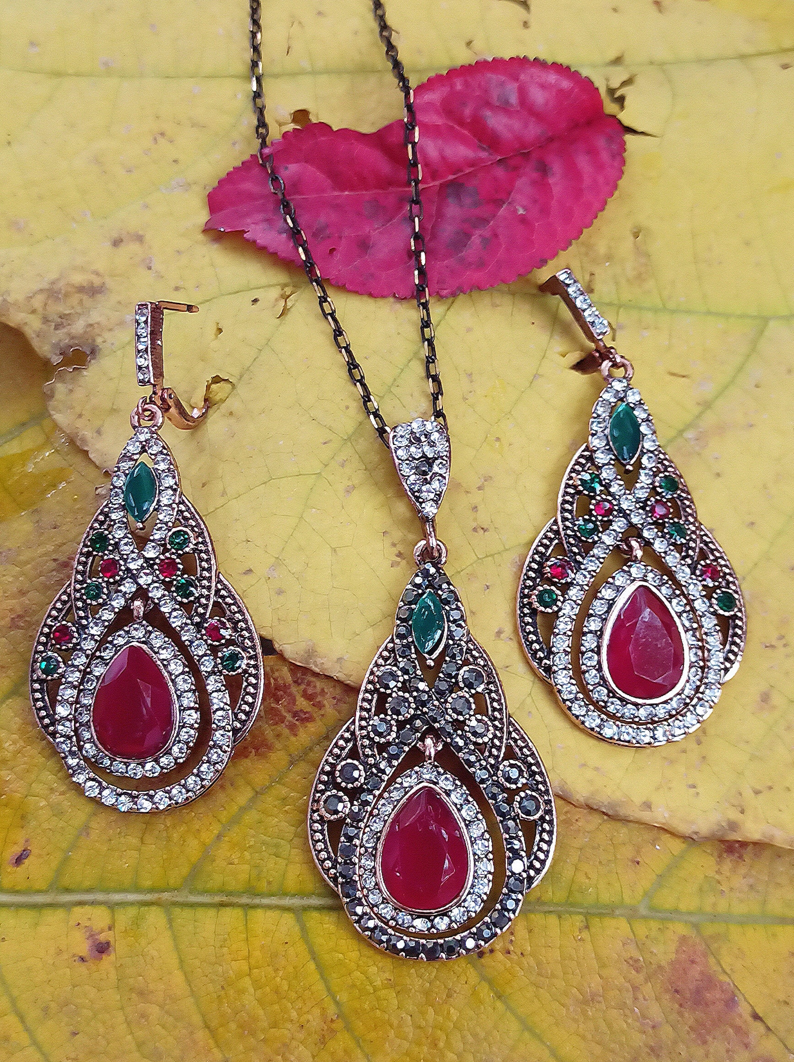 Hurrem Sultan Authentic Turkish Ottoman Jewelry Gift Set Etsy
