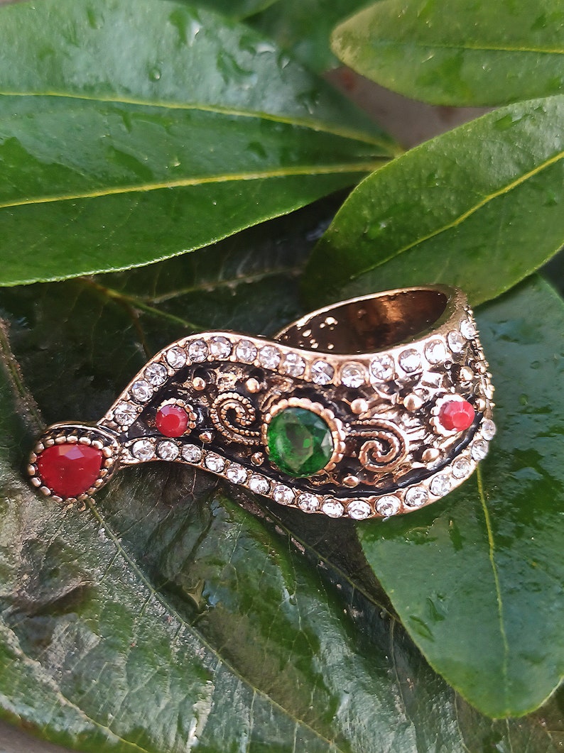 Authentic Turkish Ottoman Jewelry Unique Gift Ring Vintage FIRUZE