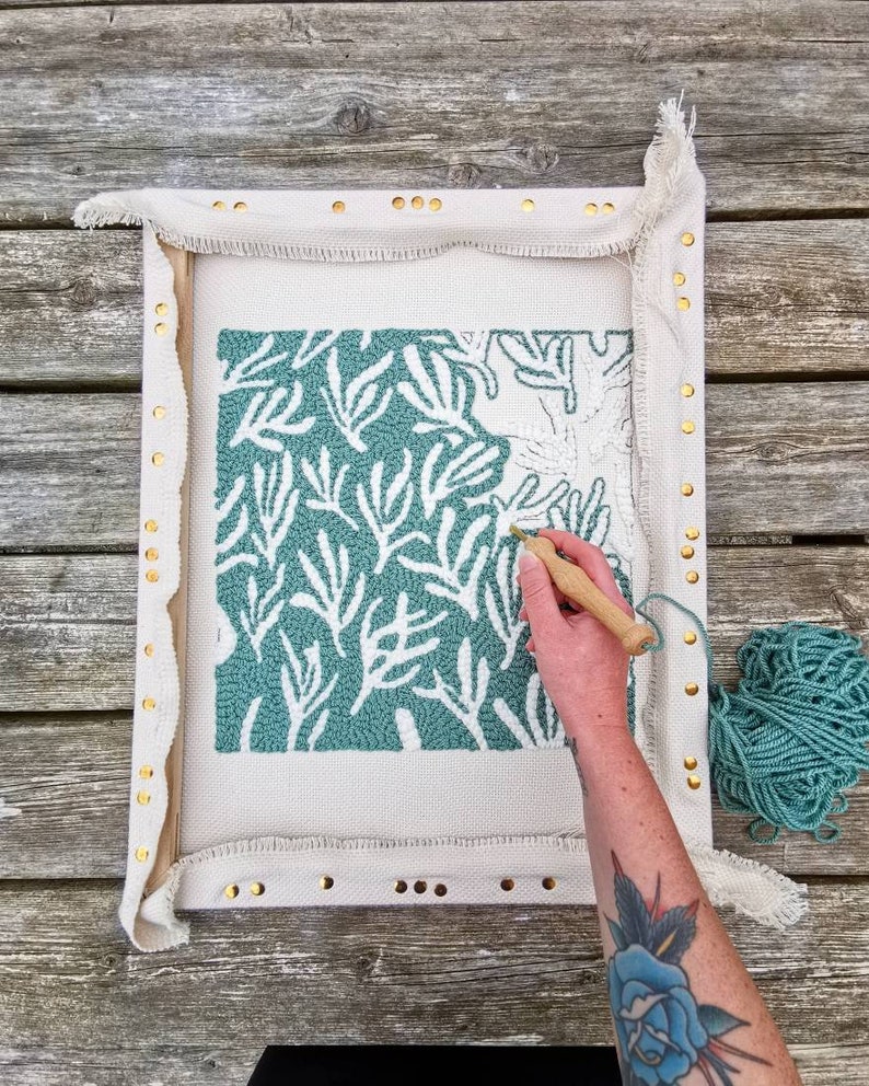 Punch Needle Pillow Kit Etsy