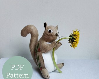 Hand Stitching | Felt squirrel | Diy pattern | Animal Stuffie | Modern Maker Club