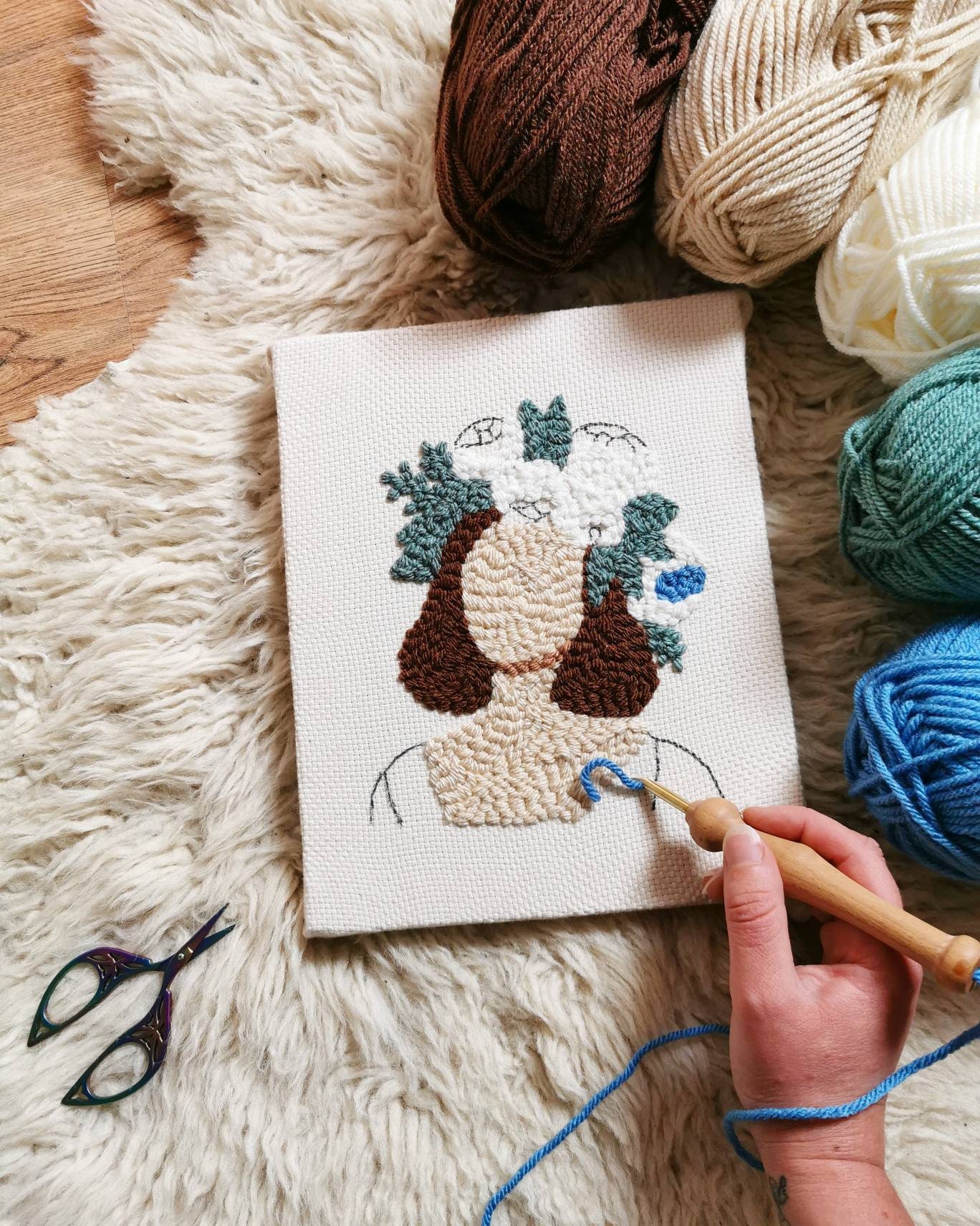 The Art of Hand Quilting - Needlearts & Rug Hooking: How to do Punch Needle  Embroidery