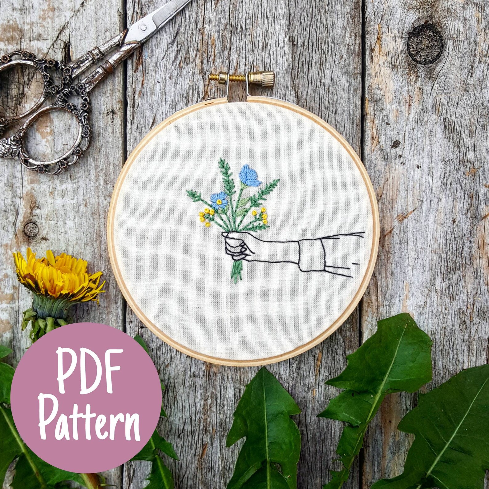 Embroidery Pattern DIY Embroidery Pattern Modern Etsy