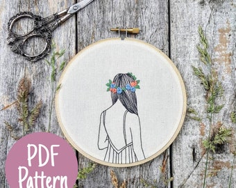 Embroidery Pattern - DIY Embroidery Pattern - Modern Embroidery -  Digital download - Embroidery - Handmade Embroidery - DIY Tutorial - Art