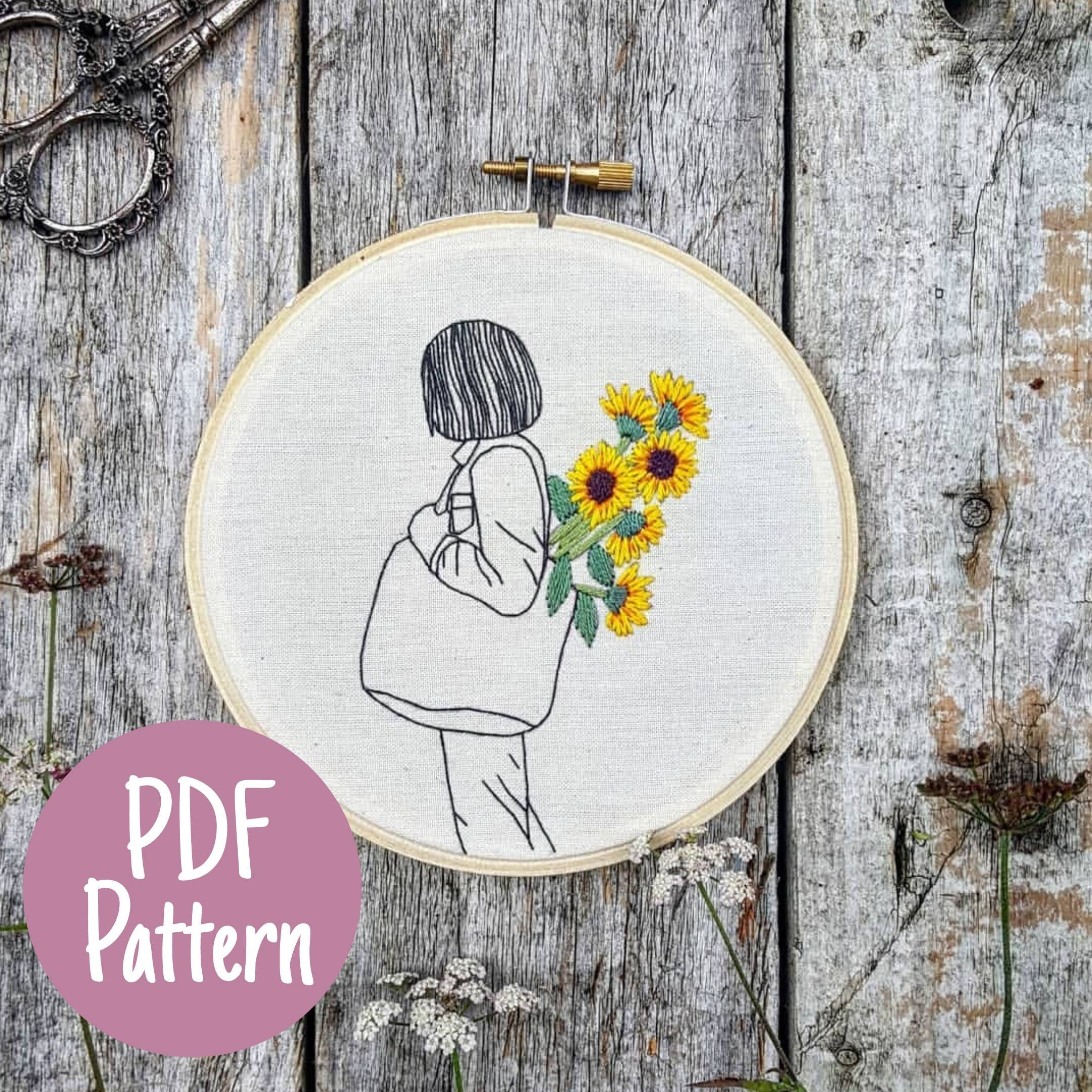 Embroidery Modern Embroidery Handmade Embroidery Digital download DIY Embroidery Pattern Embroidery Pattern Art DIY Tutorial