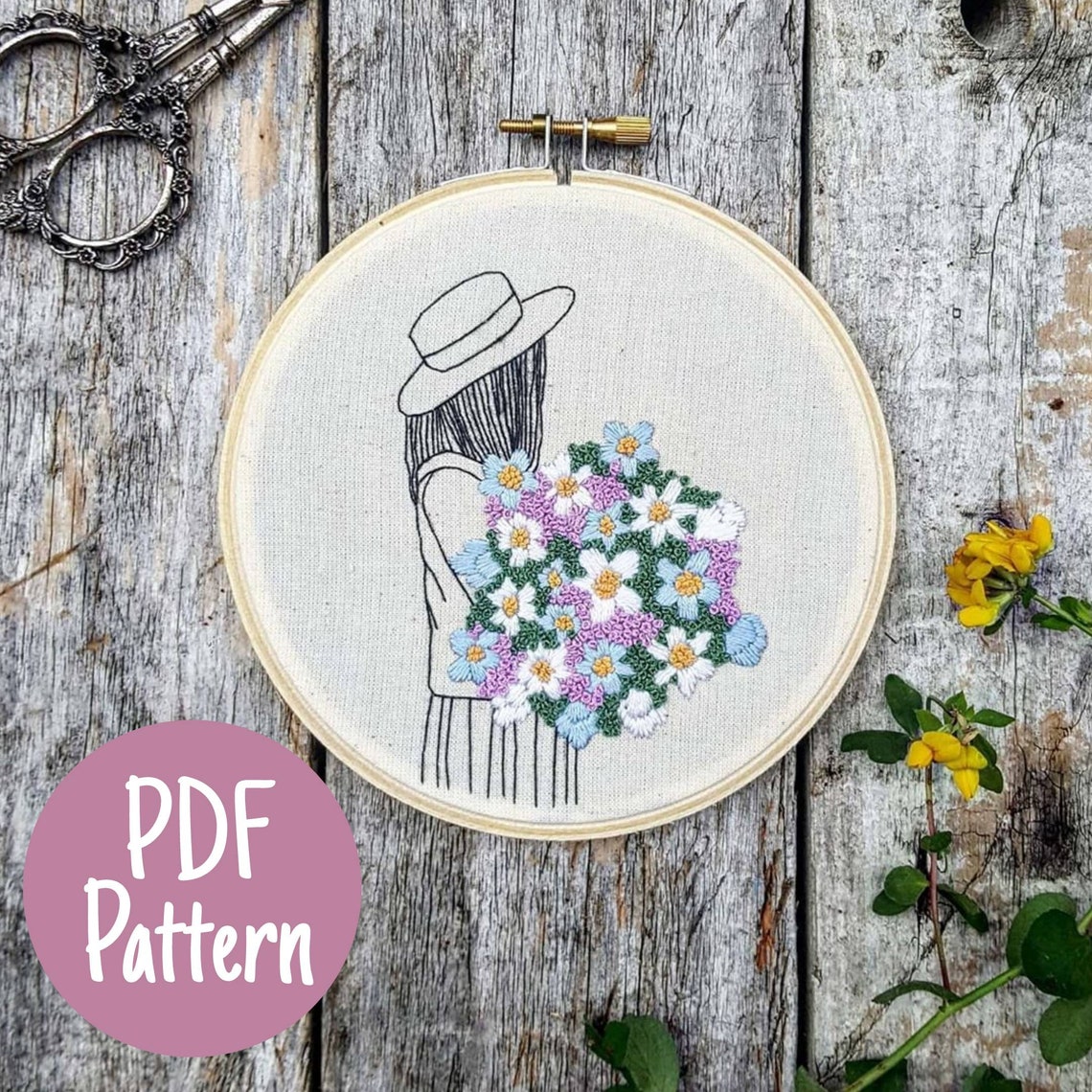 Embroidery Pattern DIY Embroidery Pattern Modern Etsy