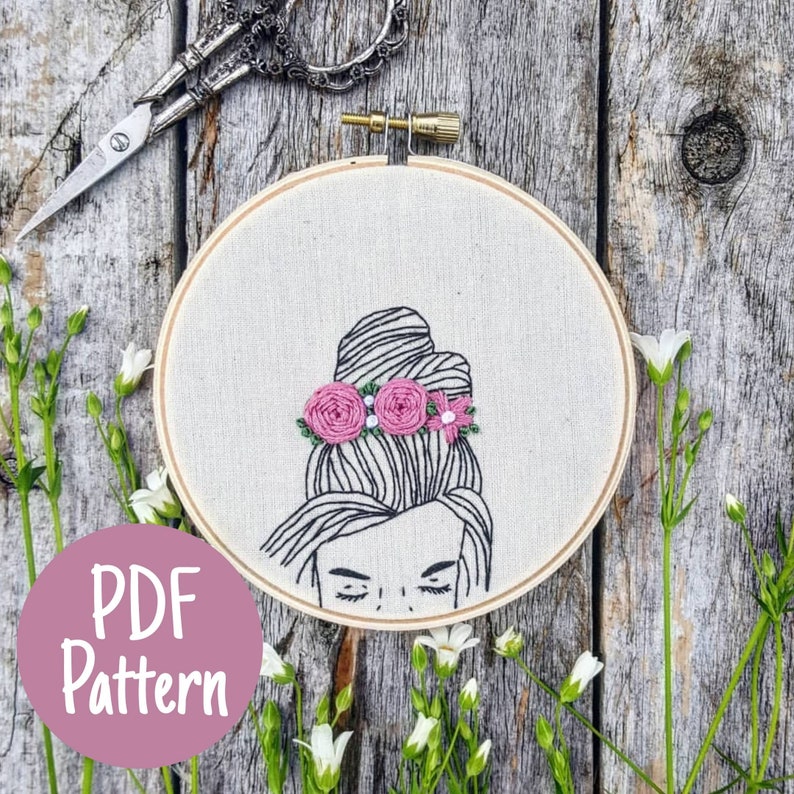 Embroidery Modern Embroidery Handmade Embroidery Digital download DIY Embroidery Pattern Embroidery Pattern Art DIY Tutorial