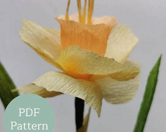 Crepe paper daffodils pattern