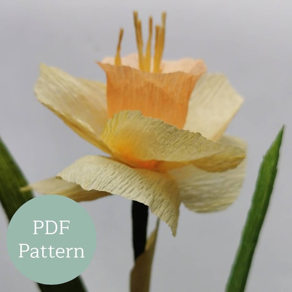 Crepe paper daffodils pattern