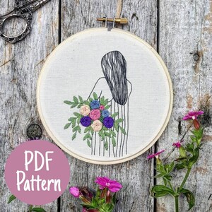Embroidery Pattern - DIY Embroidery Pattern - Modern Embroidery -  Digital download - Embroidery - Handmade Embroidery - DIY Tutorial - Art