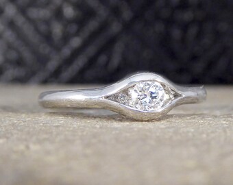 Andrew Geoghegan Alluring Reveal Diamond Ring in 18ct White Gold