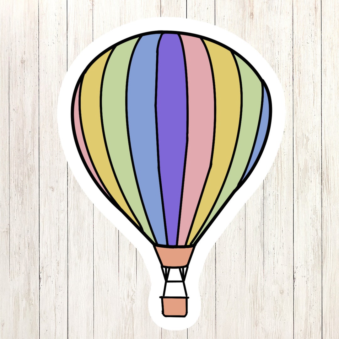 Hot Air Balloon Sticker, Digital Download, Digital Sticker