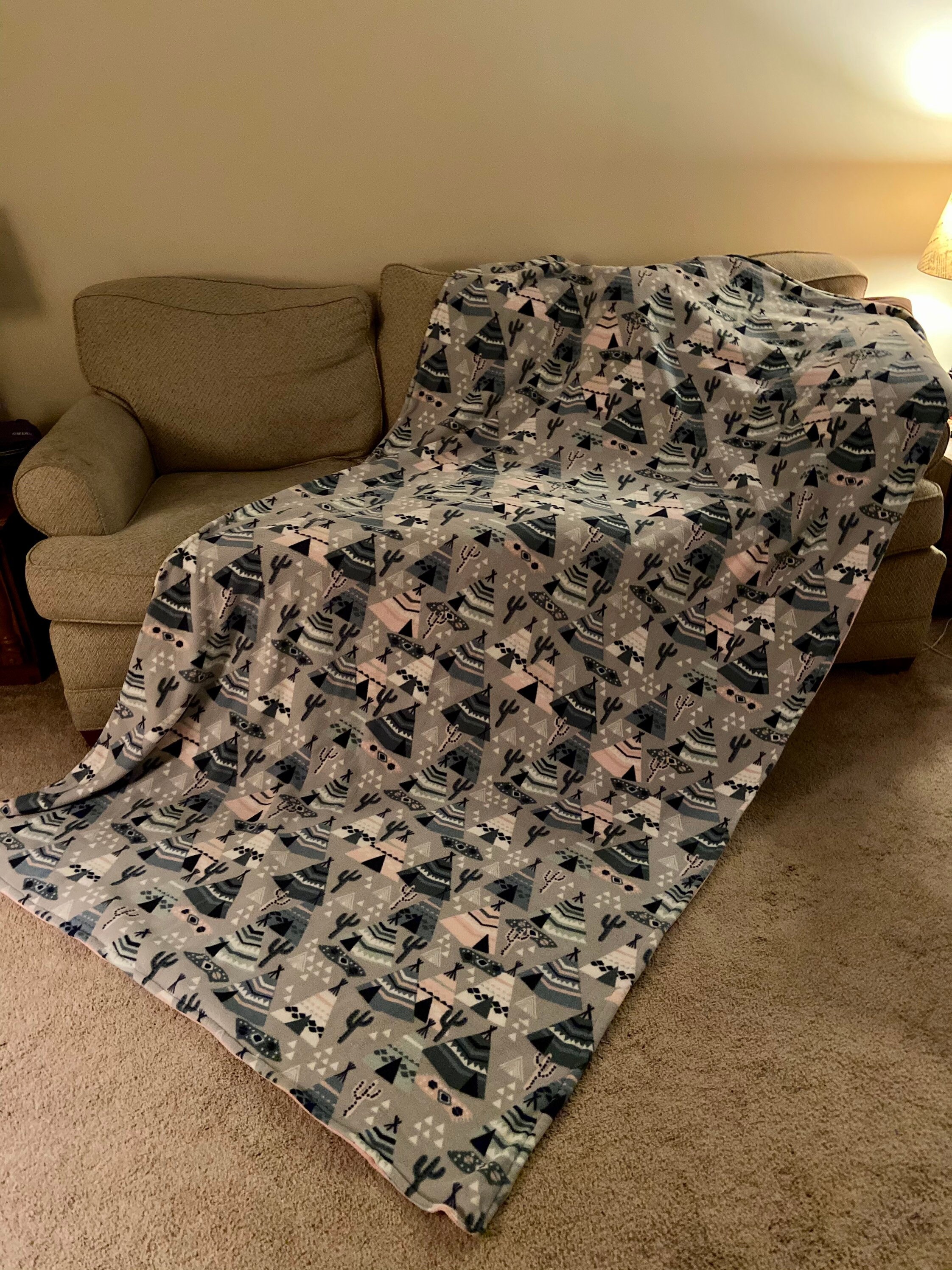 Multi Color Cats Double Sided Extralong Fleece Blanket Etsy