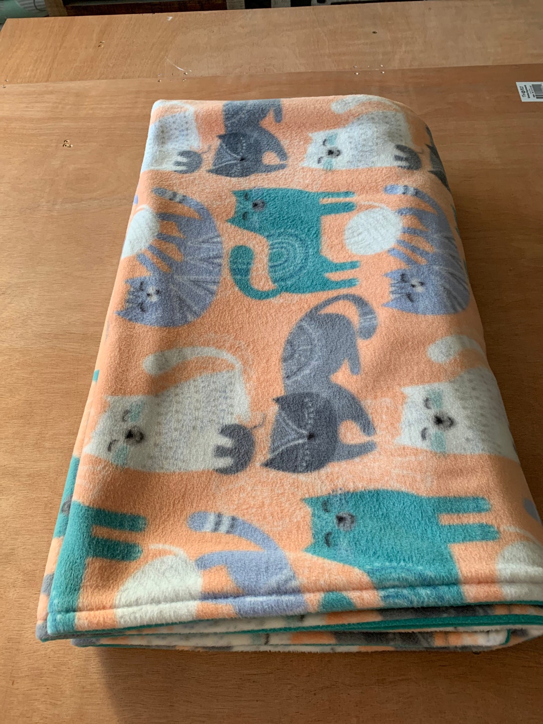Multi Color Cats Double Sided, Extralong, Fleece Blanket Etsy