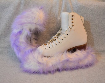 Lilac Candy Fur - Extra Fluffy Fuzzy Ice Skating Soakers