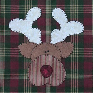 Reindeer is a pattern from The Wooden Bear Company. It's an applique pattern that is easy, quick and suitable for a variety of applications.