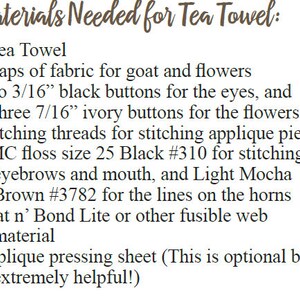 Goat Thread Goat is a Patternlet From the Wooden Bear. It is an Applique Pattern ...